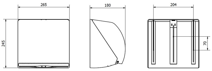 Диспенсер бумажных полотенец Jofel AH46000 - размеры