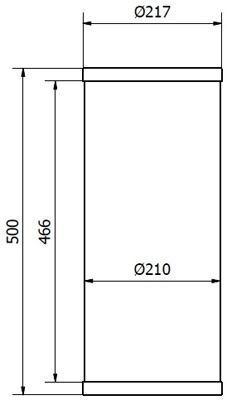 Размеры цилиндра для зонтов Jofel AL95101
