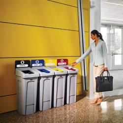 Система из 4 контейнеров для сортировки мусора Rubbermaid 2057732