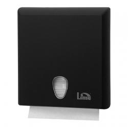 Черный диспенсер для бумажных полотенец Lime Z-укладки