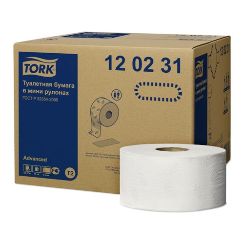 120231 Tork туалетная бумага мини Джамбо, 12 рулонов