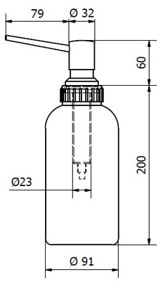 Дозатор для жидкого мыла Jofel AC63000 - размеры