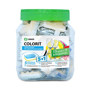 Grass Colorit таблетки для посудомоечных машин, 16 шт