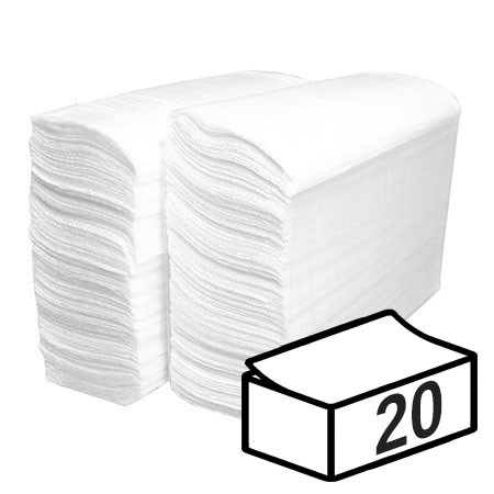 Листовые бумажные полотенца Lime, Z, 200 л, 2 слоя, белые
