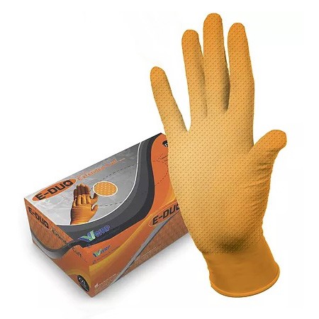 Перчатки E-DUO Orange нитриловые хозяйственные