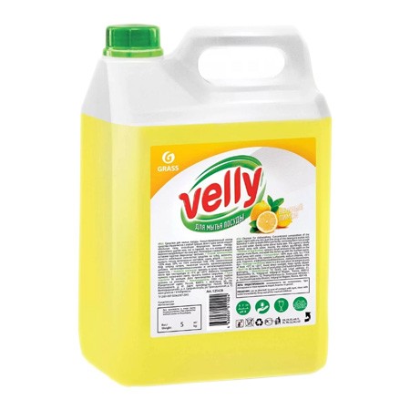 Grass Velly Лимон для мытья посуды, канистра 5 кг