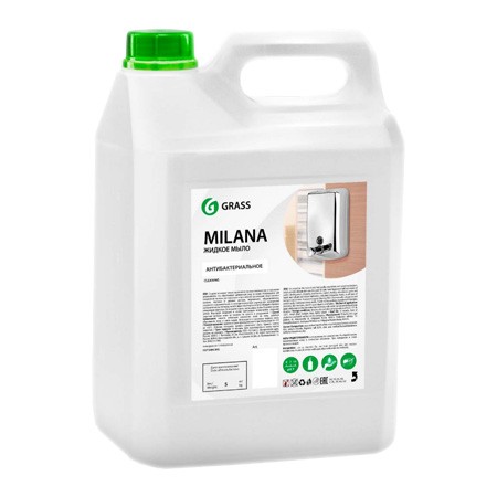 Антибактериальное жидкое мыло Milana GRASS, канистра 5 кг