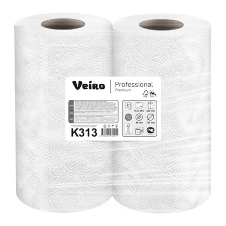 Полотенца в рулоне Veiro Premium, 18 м, 2 слоя, 20 рул