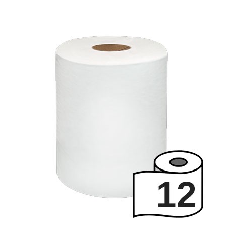 Полотенца бумажные однослойные с ЦВ, 108 м, 1 сл, 12 рул